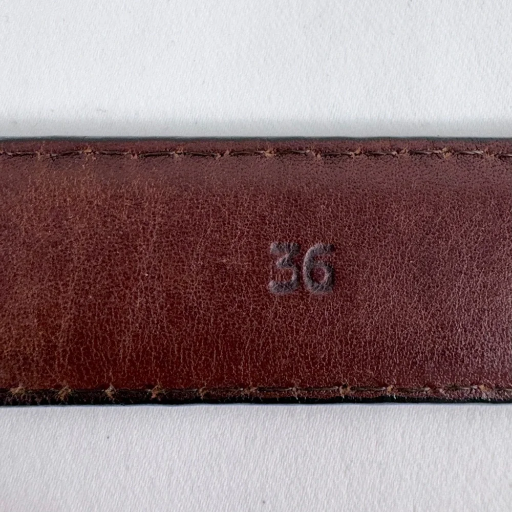 Torino Belt Brown Genuine Lizard Skin Silver Tone Hardware Western 5127 Size 36